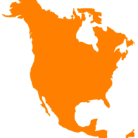map, north america, continent